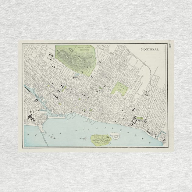 Vintage Map of Montreal (1901) by Bravuramedia